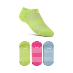 Meia Cano Invisível Neon Pacote c/ 3 pares Olympikus Feminina 33/38 Verde