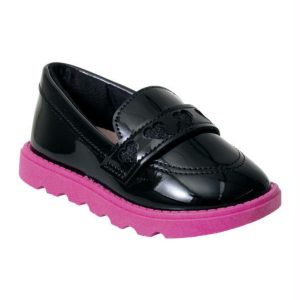 Mocassim Molekinha Preto em Verniz