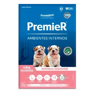 Papinha Desmame Premier Ambientes Internos Cães Filhotes - 1 kg