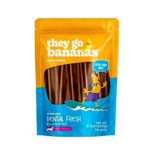 Petisco Dental Fresh Banana e Menta Cães Raças Médias Papaya Pets - 320 g