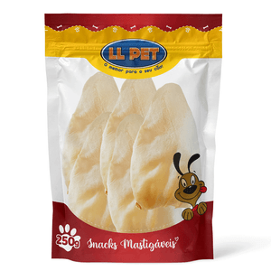 Petisco Orelha Bovina para Cães LL Pet - 250 g