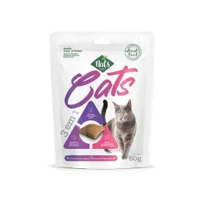 Petisco Super Premium Cats 3 em 1 Nats - 60g