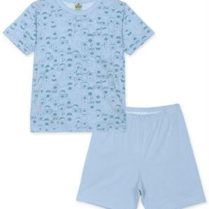 Pijama Curto Infantil Unissex Azul