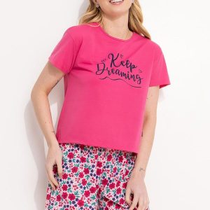 Pijama Floral Lúdico em Malha