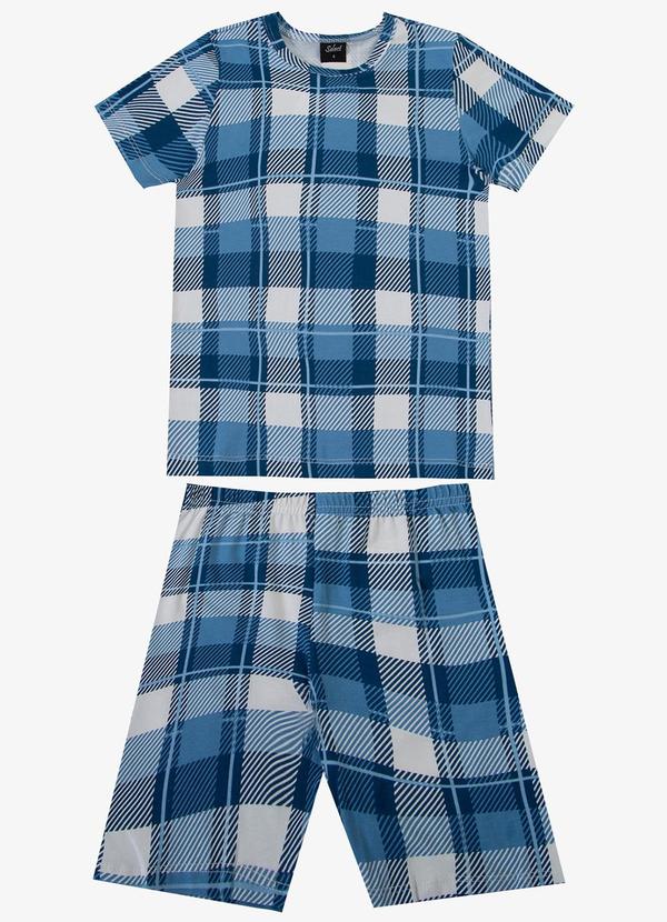 Pijama Infantil Masculino Estampado Azul