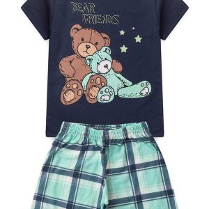 Pijama Masculino Verão Bear Friends Azul