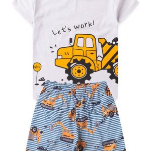 Pijama Masculino Verão Máquina Branco