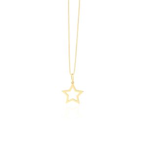 Pingente Estrela em Ouro Amarelo 18k
