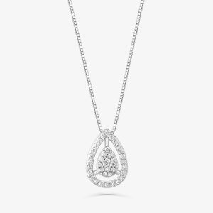 Pingente Gota Maxi em Ouro Branco 18k