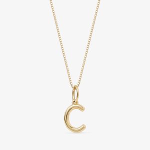 Pingente Letra C em Ouro Amarelo 18k
