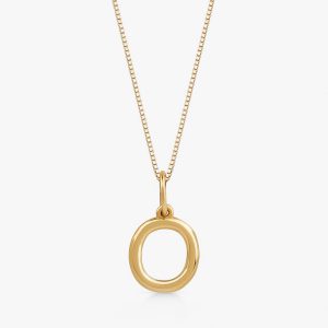Pingente Letra O em Ouro Amarelo 18k