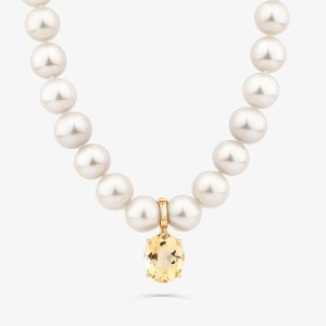 Pingente com Citrino em Ouro Amarelo 18k