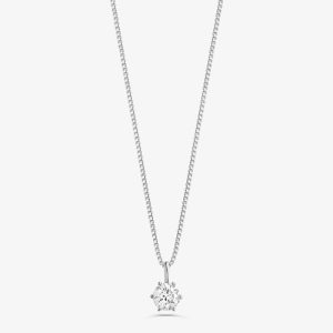 Pingente em Ouro Branco com 40 Pontos de Diamantes