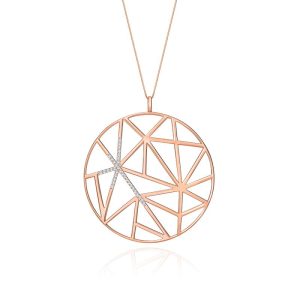 Pingente em Ouro Rosé com Diamante