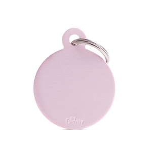 Placa de Identificação Círculo Alumínio Rosa MyFamily - G