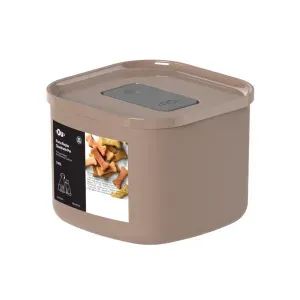 Porta Ração Quadrado Marrom Ou - 450 ml