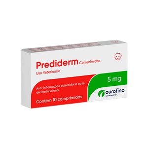 Prediderm 5 mg Anti-inflamatório para Cães - 10 comprimidos