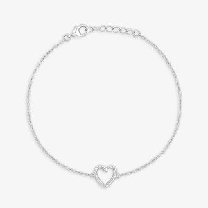 Pulseira Coração em Prata 925