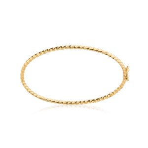 Pulseira Rígida Torcida em Ouro Amarelo 18k