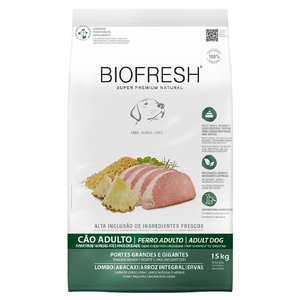 Ração Biofresh Cães Adultos Raças Grandes e Gigantes Lombo e Abacaxi - 15 kg