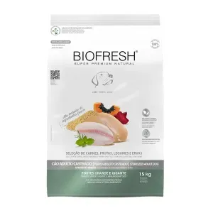 Ração Biofresh Cães Castrados Raças Grandes e Gigantes - 15 kg