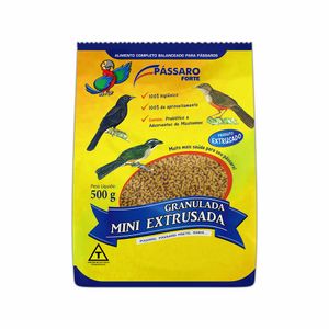 Ração Granulada Fina Mini Extrusada Pássaro Forte - 500 g