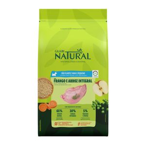 Ração Guabi Natural Cães Filhotes Raças Mini e Pequenas Frango e Arroz Integral
