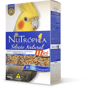 Ração Nutrópica para Calopsita Seleção Natural Sementes e Extrusado Mini Bits