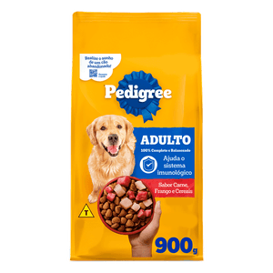 Ração Pedigree Cães Adultos Raças Médias e Grandes Carne, Frango e Cereais