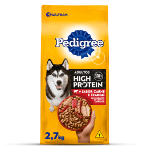 Ração Pedigree High Protein para Cães Adultos Carne e Frango