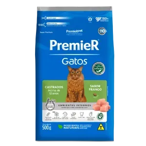 Ração Premier Ambientes Internos Gatos Adultos Castrados +12 anos
