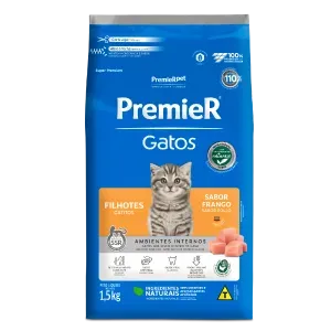 Ração Premier Ambientes Internos Gatos Filhotes Frango