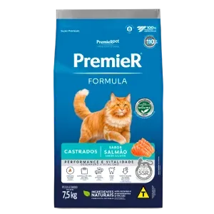 Ração Premier Formula Gatos Castrados Salmão