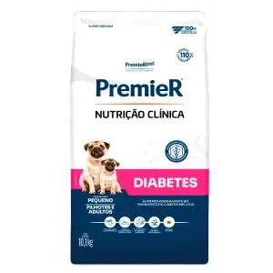 Ração Premier Nutrição Clínica Diabetes Cães Adultos e Filhotes Raças Pequenas