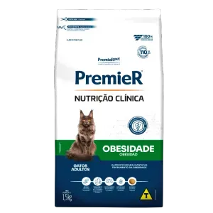 Ração Premier Nutrição Clínica Obesidade Gatos Adultos - 1,5 kg