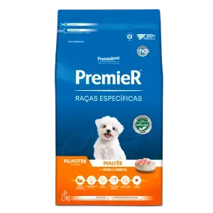 Ração Premier Raças Específicas Maltês Filhotes Peru e Arroz