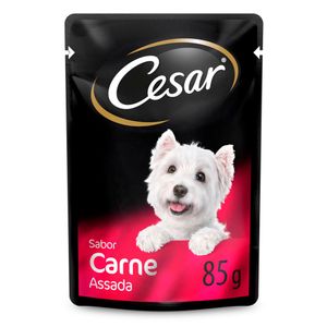 Ração Úmida Cesar para Cães Adultos Sachê Carne Assada ao Molho - 85 g