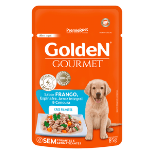 Ração Úmida Golden Gourmet Cães Filhotes Frango - 85 g