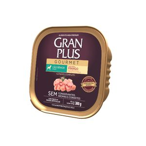 Ração Úmida GranPlus Cães Sênior Patê Gourmet Frango - 300 g