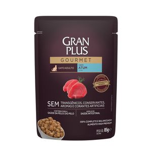Ração Úmida GranPlus Gourmet Gatos Adultos Atum - 85 g