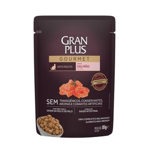Ração Úmida GranPlus Gourmet Gatos Adultos Salmão - 85 g