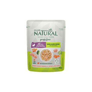 Ração Úmida Guabi Natural Grain Free Gatos Castrado Salmão e Frango - 85 g