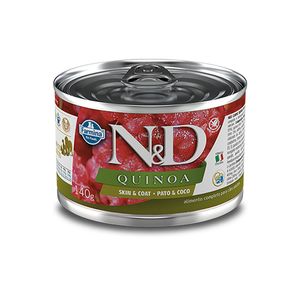 Ração Úmida N&D Quinoa Cães Skin e Coat Pato - 140 g