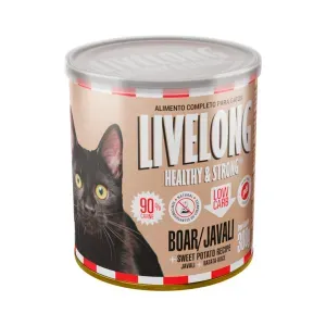Ração Úmida Natural para Gatos Livelong Javali - 300g