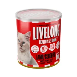 Ração Úmida Natural para Gatos Livelong Sensitive Cordeiro - 300g