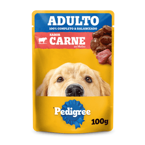 Ração Úmida Pedigree Sachê Cães Adultos Carne ao Molho - 100 g