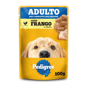 Ração Úmida Pedigree Sachê Cães Adultos Frango ao Molho - 100 g