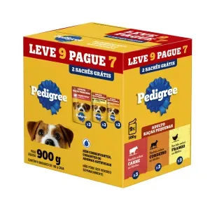 Ração Úmida Pedigree Sachê Cães Adultos Raças Pequenas Cordeiro e Frango - Leve 9 Pague 7
