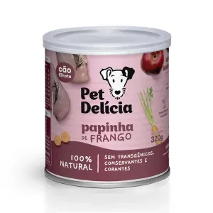 Ração Úmida Pet Delícia Cães Filhotes Papinha de Frango - 320 g