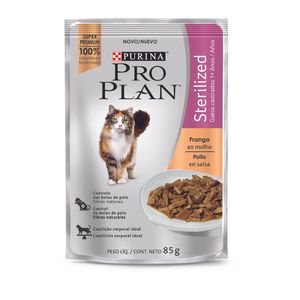 Ração Úmida Pro Plan Gatos Sterilized Frango ao Molho - 85 g